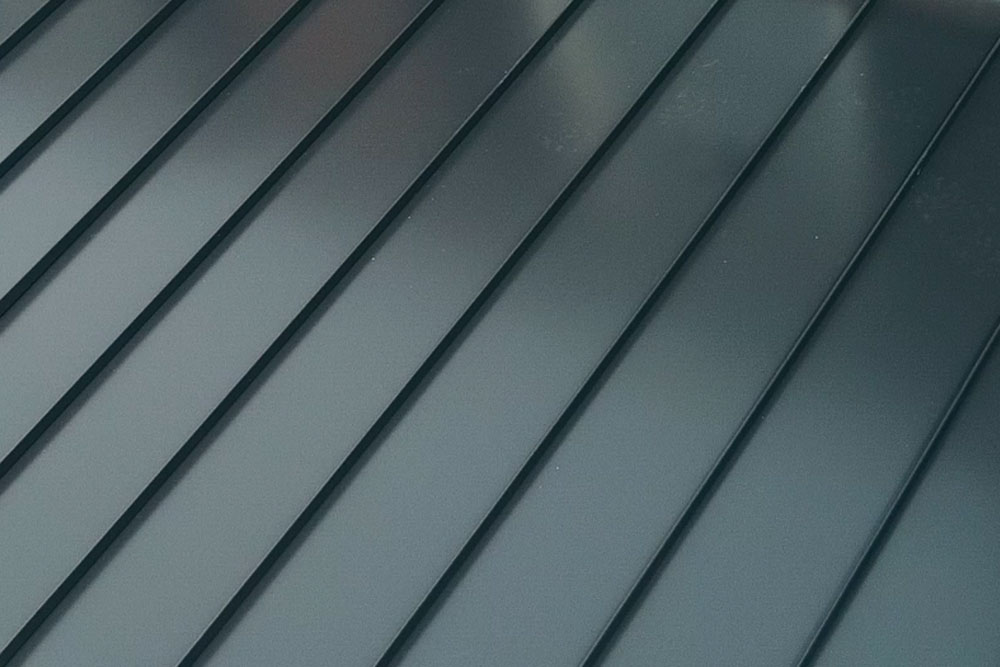 metal roof close up view